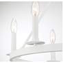 6_Savoy House Meridian 26"W Bisque White 6-Light Chandelier more views