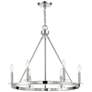 Savoy House Meridian 26"W Polished Nickel 6-Light Chandelier