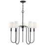 Savoy House Meridian 27.25" Wide Aged Iron 5-Light Chandelier