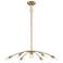 Savoy House Meridian 27" Wide Natural Brass 6-Light Chandelier