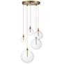 Thumbnail2 of Savoy House Meridian 28" Wide Natural Brass 5-Light Pendant more views