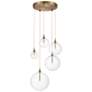 Thumbnail3 of Savoy House Meridian 28" Wide Natural Brass 5-Light Pendant more views