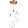 Thumbnail4 of Savoy House Meridian 28" Wide Natural Brass 5-Light Pendant more views