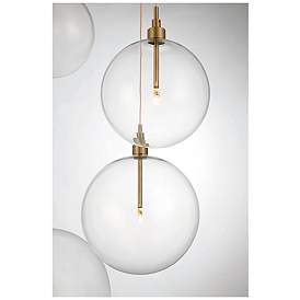 Image5 of Savoy House Meridian 28" Wide Natural Brass 5-Light Pendant more views