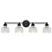 Savoy House Meridian 32" Wide Matte Black 4-Light Bath Light