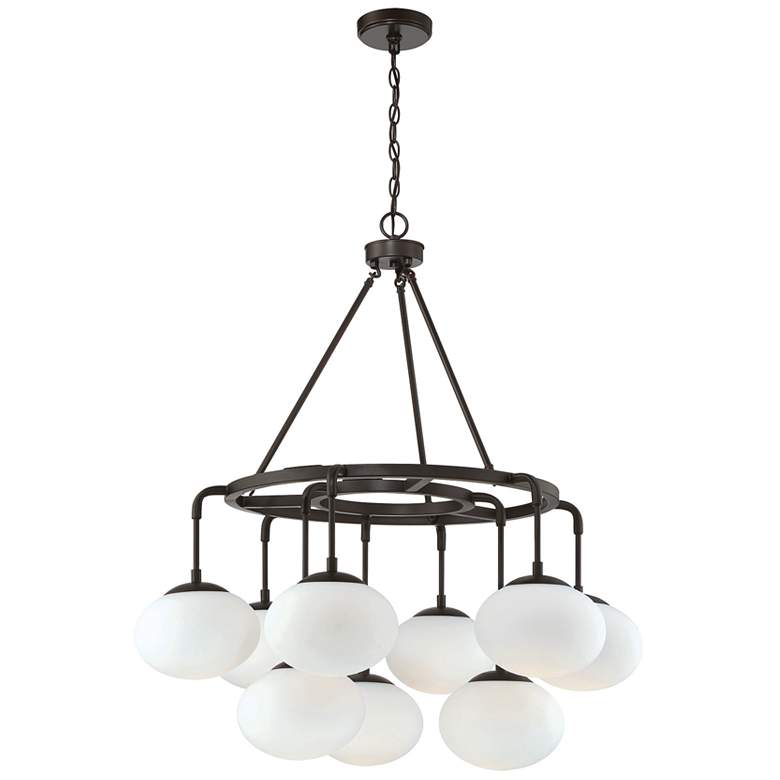 Image 1 Savoy House Meridian 34" Wide Oil Rubbed Bronze 9-Light Chandelier