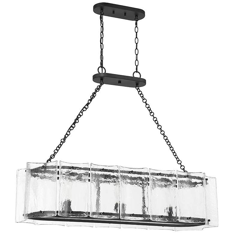 Image 2 Savoy House Meridian 38" Wide Matte Black with Polished Nickel Chandel more views