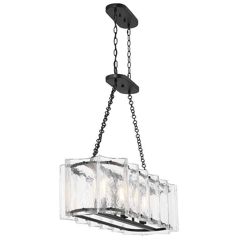 Image 5 Savoy House Meridian 38" Wide Matte Black with Polished Nickel Chandel more views