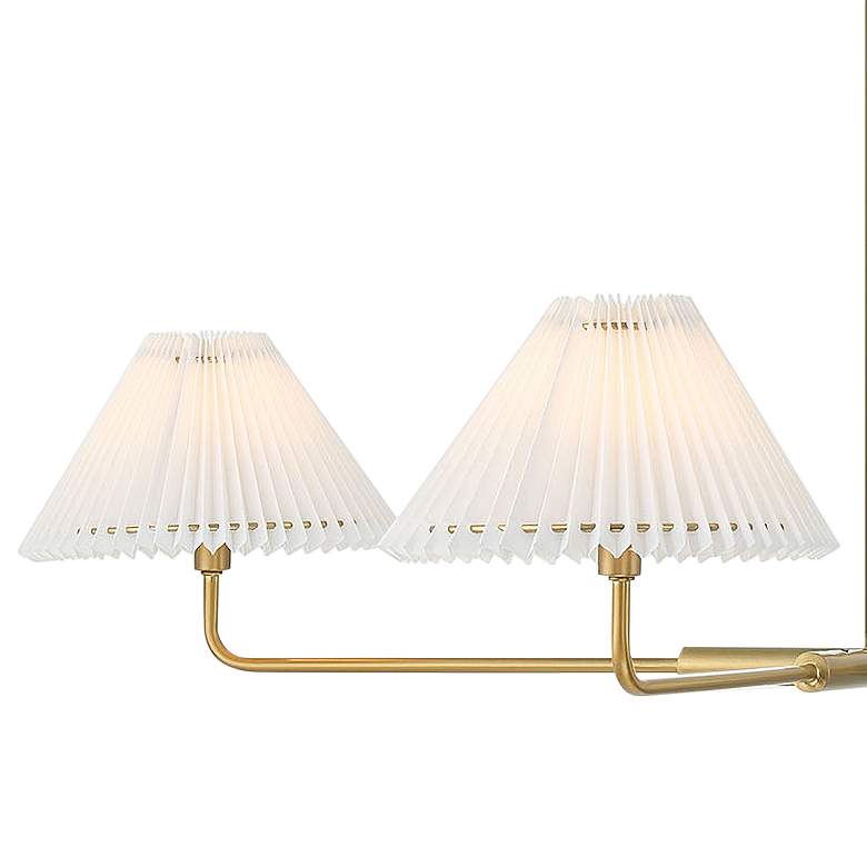 Image 2 Savoy House Meridian 41"W Natural Brass 4-Light Chandelier more views