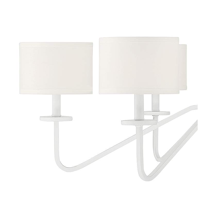 Image 2 Savoy House Meridian 42 inch Wide Bisque White 6-Light Chandelier more views