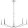 Savoy House Meridian 42" Wide Polished Nickel 5-Light Chandelier