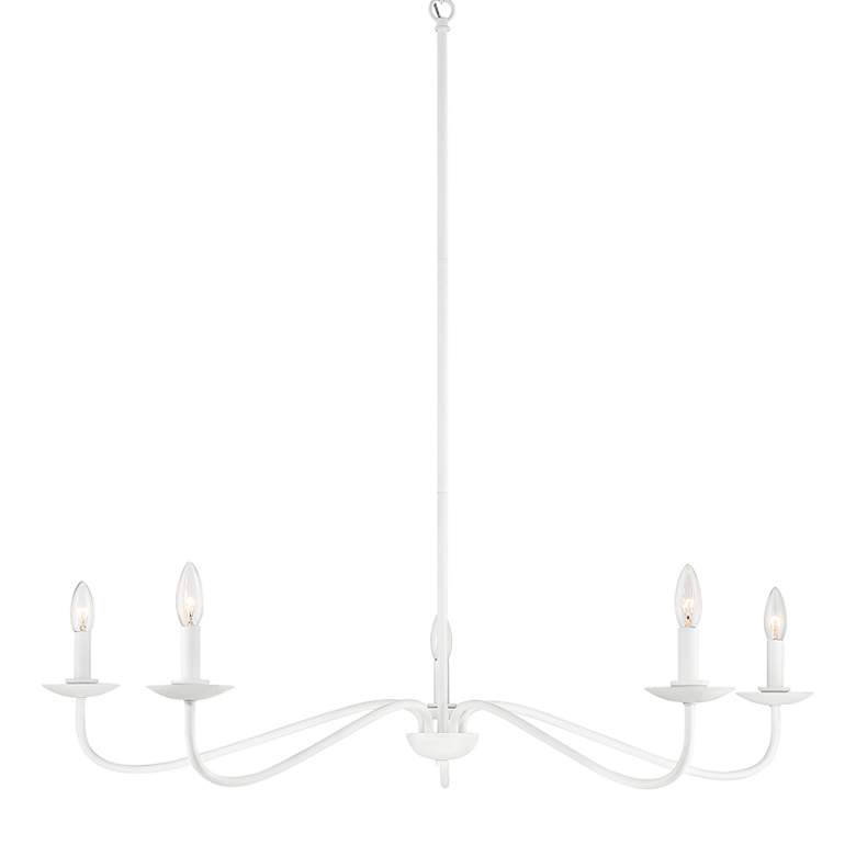 Image 1 Savoy House Meridian 42"W Bisque White 5-Light Chandelier
