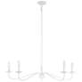 1_Savoy House Meridian 42"W Bisque White 5-Light Chandelier