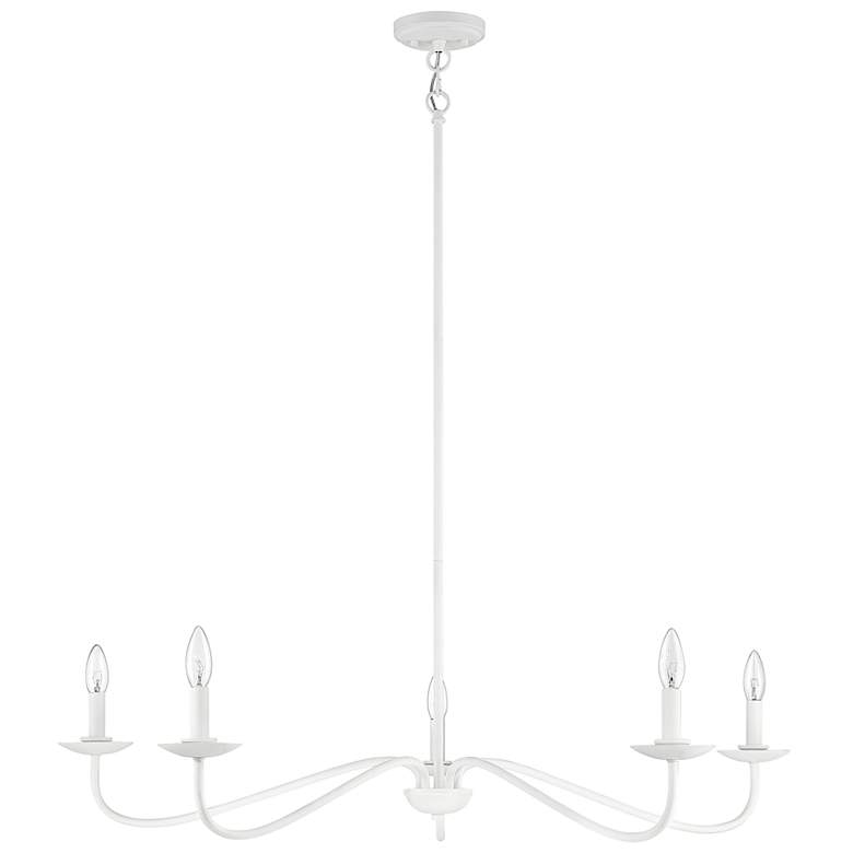 Image 3 Savoy House Meridian 42"W Bisque White 5-Light Chandelier more views
