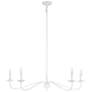 3_Savoy House Meridian 42"W Bisque White 5-Light Chandelier more views