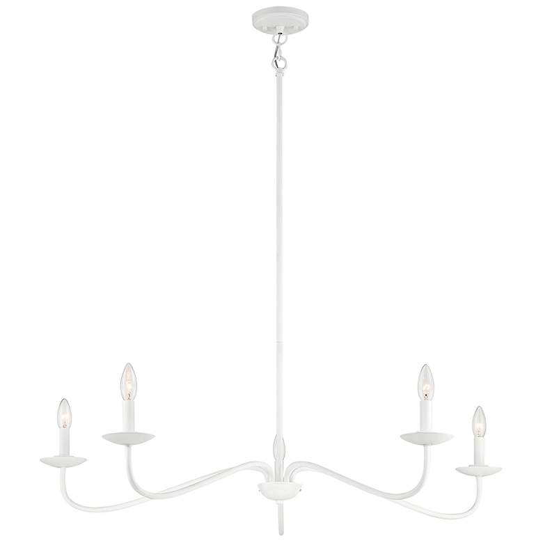 Image 4 Savoy House Meridian 42"W Bisque White 5-Light Chandelier more views
