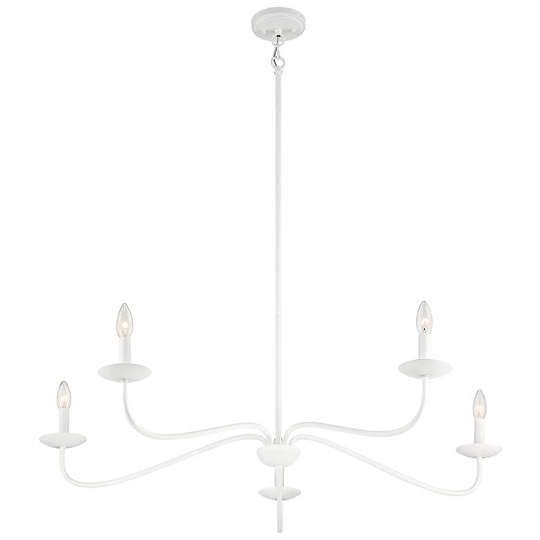 Image 5 Savoy House Meridian 42"W Bisque White 5-Light Chandelier more views