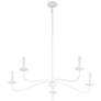 5_Savoy House Meridian 42"W Bisque White 5-Light Chandelier more views