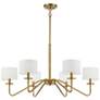 Savoy House Meridian 42"W Natural Brass 6-Light Chandelier