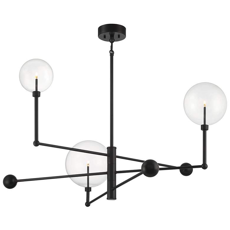 Image 3 Savoy House Meridian 46" Wide English Bronze 3-Light Chandelier more views