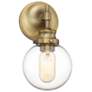Savoy House Meridian 5.13" Wide Natural Brass 1-Light Wall Sconce