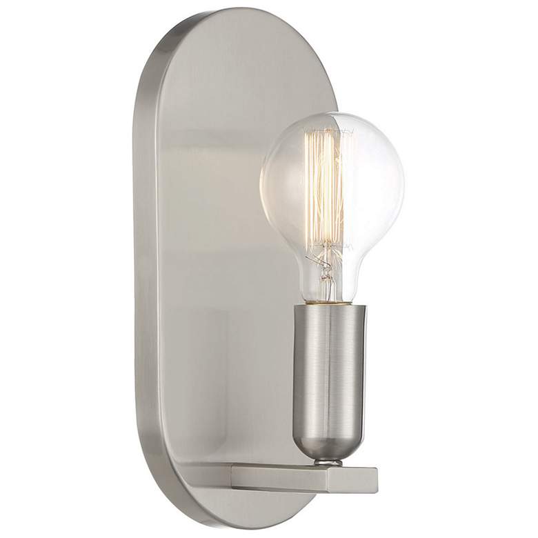 Image 1 Savoy House Meridian 5.5" Wide Brushed Nickel 1-Light Wall Sconce