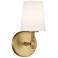 Savoy House Meridian 5.5" Wide Natural Brass 1-Light Wall Sconce