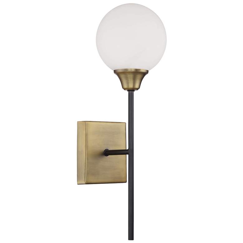 Image 1 Savoy House Meridian 5.75" Oiled Rubbed Bronze & Natural Brass Wal