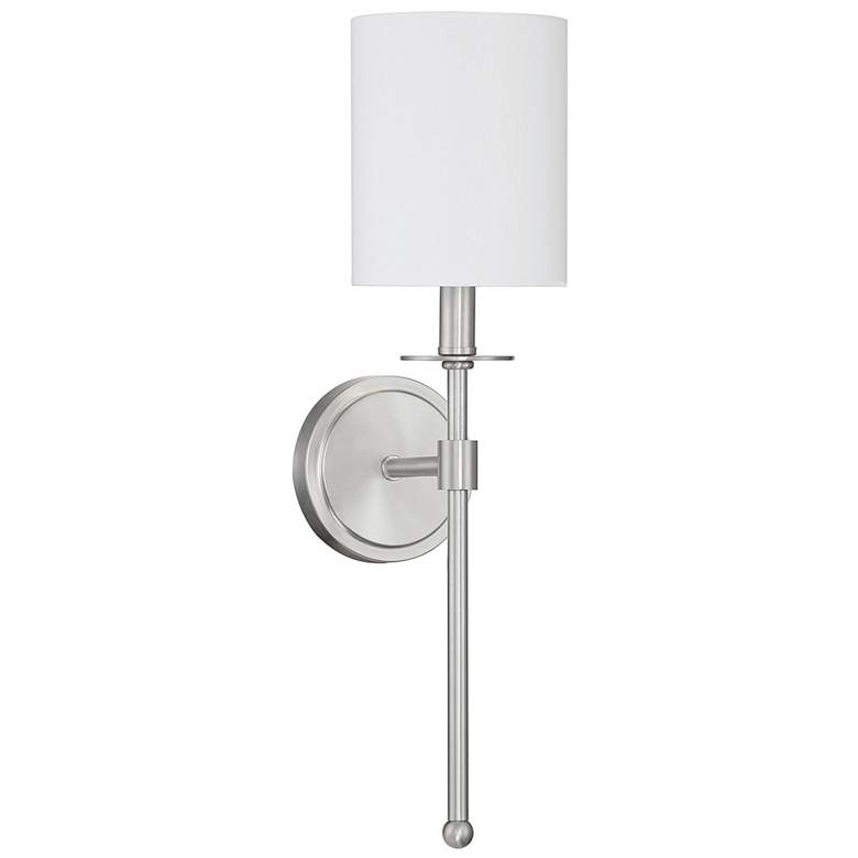 Image 1 Savoy House Meridian 5" Wide Brushed Nickel 1-Light Wall Sconce