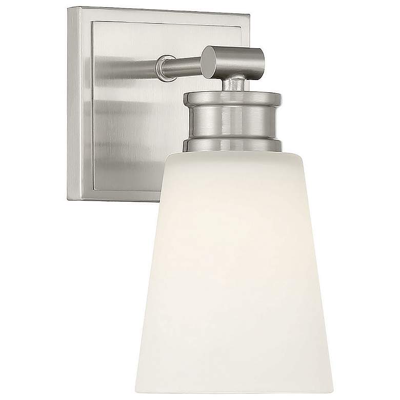 Image 1 Savoy House Meridian 5" Wide Brushed Nickel 1-Light Wall Sconce