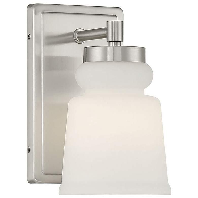 Image 1 Savoy House Meridian 5 inch Wide Brushed Nickel 1-Light Wall Sconce