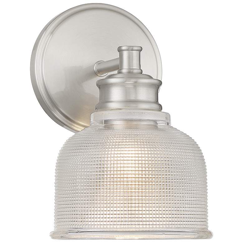 Image 1 Savoy House Meridian 5" Wide Brushed Nickel 1-Light Wall Sconce