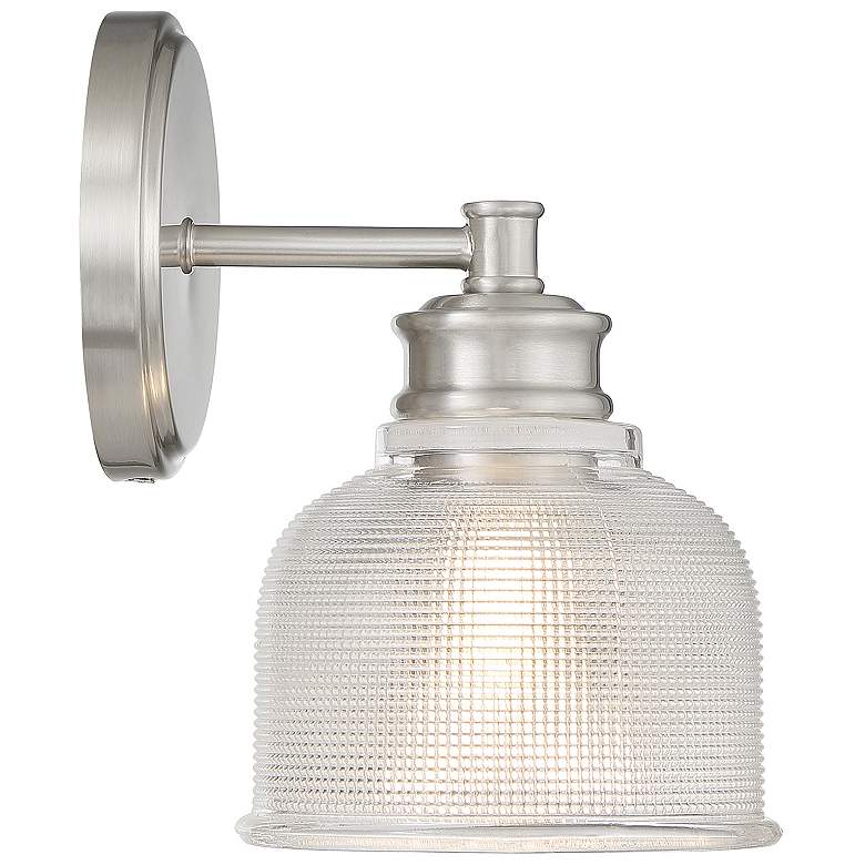 Image 5 Savoy House Meridian 5" Wide Brushed Nickel 1-Light Wall Sconce more views
