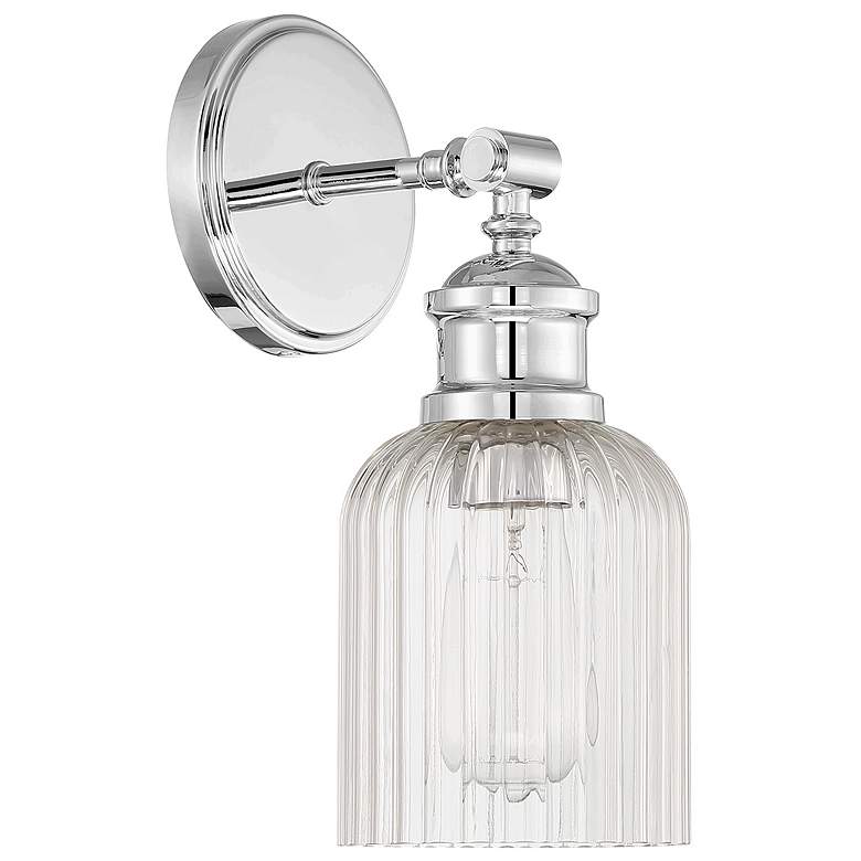 Image 2 Savoy House Meridian 5" Wide Chrome 1-Light Wall Sconce more views