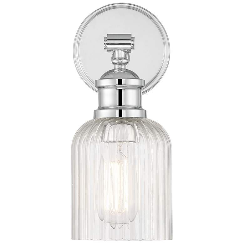 Image 3 Savoy House Meridian 5" Wide Chrome 1-Light Wall Sconce more views