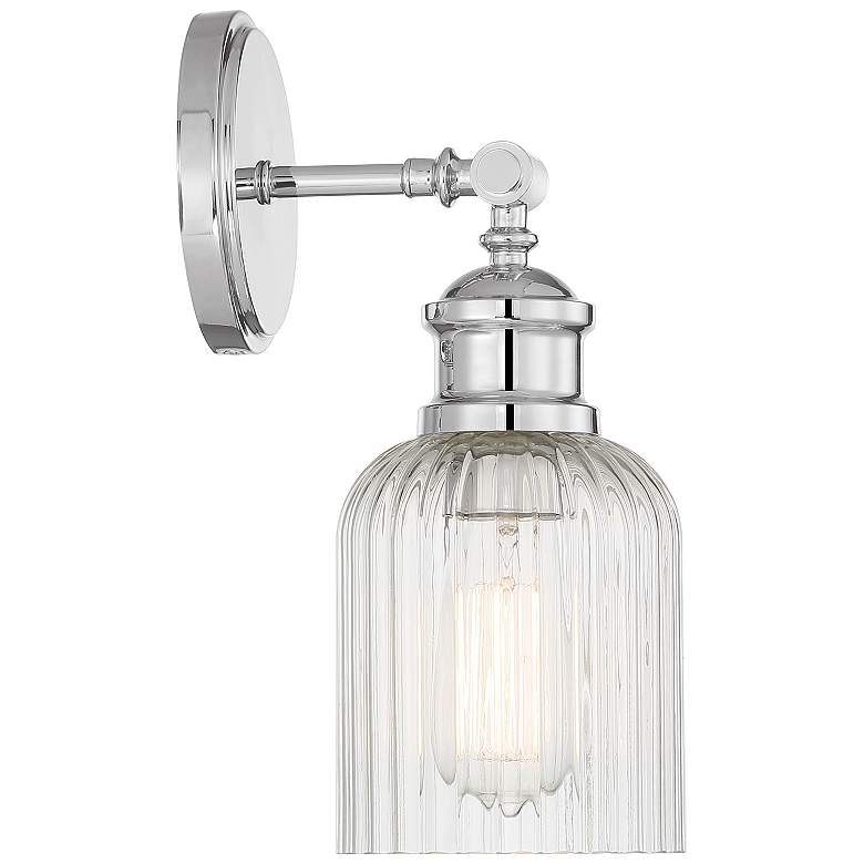 Image 5 Savoy House Meridian 5" Wide Chrome 1-Light Wall Sconce more views