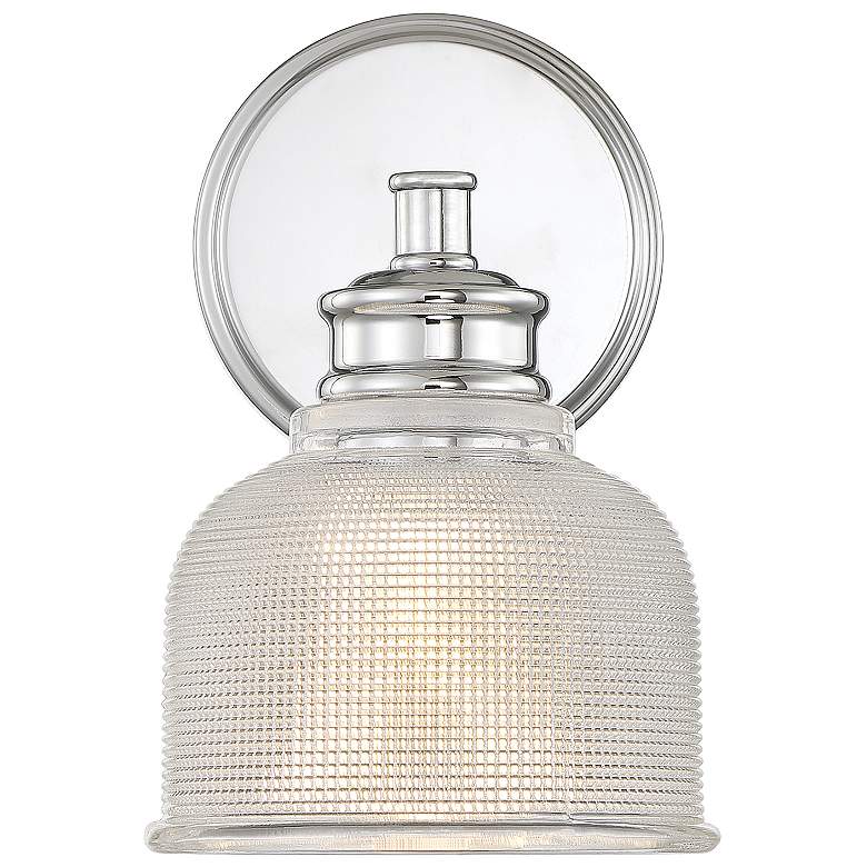 Image 4 Savoy House Meridian 5" Wide Chrome 1-Light Wall Sconce more views