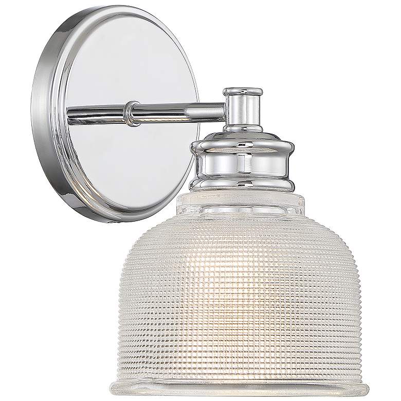 Image 5 Savoy House Meridian 5" Wide Chrome 1-Light Wall Sconce more views