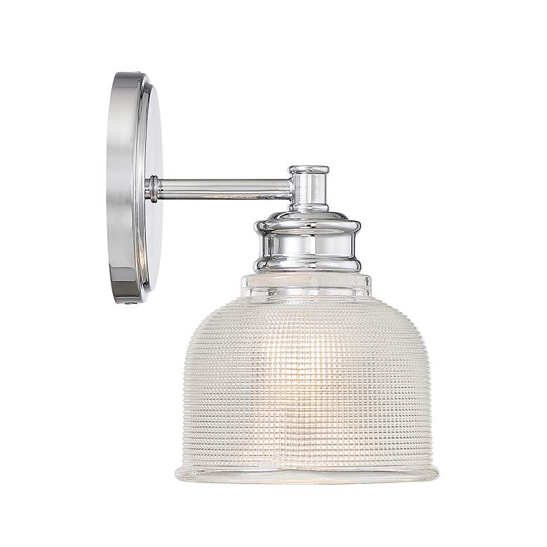 Image 6 Savoy House Meridian 5" Wide Chrome 1-Light Wall Sconce more views