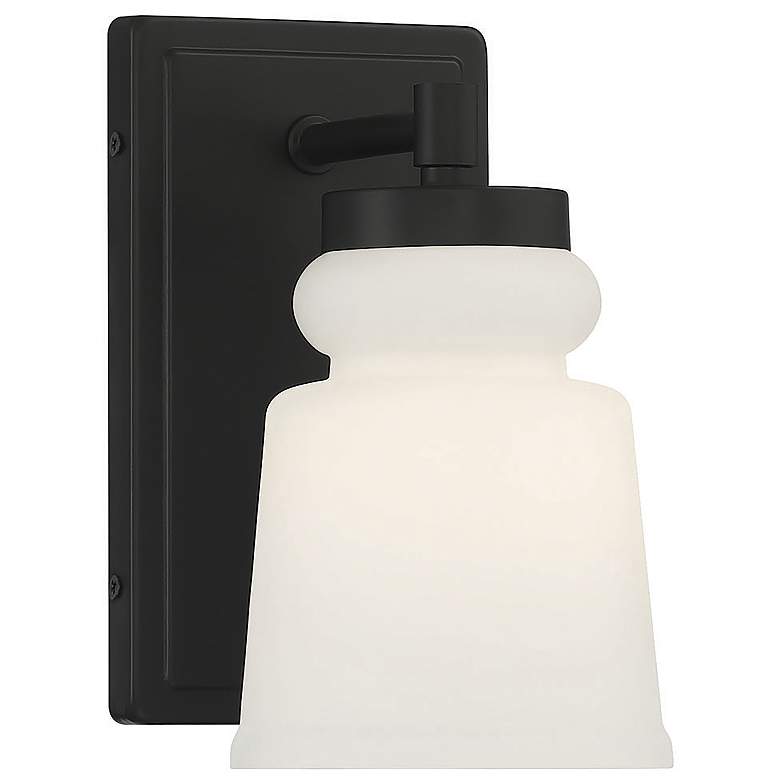 Image 1 Savoy House Meridian 5 inch Wide Matte Black 1-Light Wall Sconce