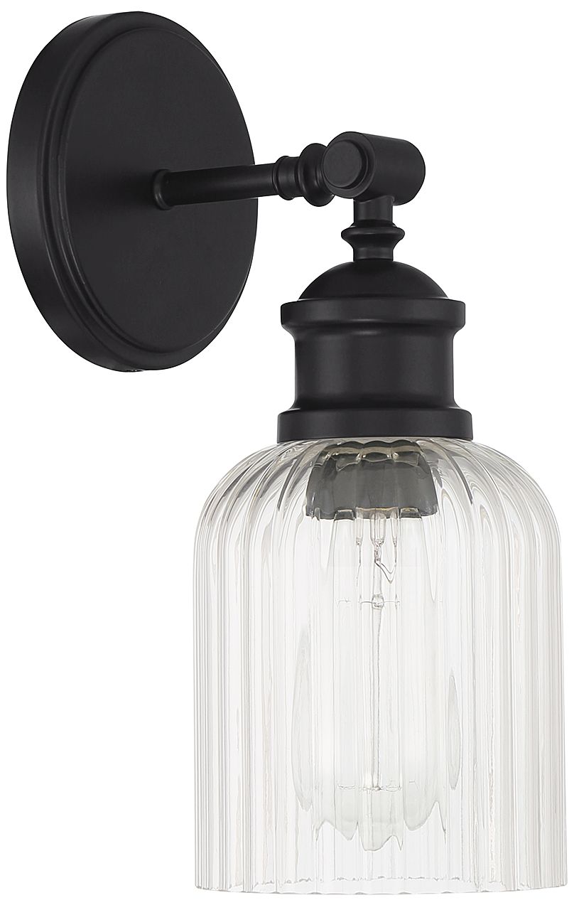 Image 4 Savoy House Meridian 5" Wide Matte Black 1-Light Wall Sconce more views