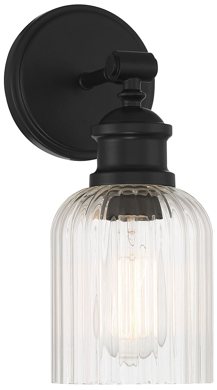 Image 6 Savoy House Meridian 5" Wide Matte Black 1-Light Wall Sconce more views