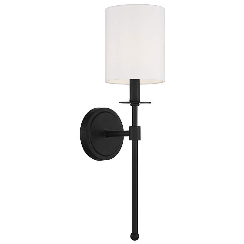 Image 5 Savoy House Meridian 5" Wide Matte Black 1-Light Wall Sconce more views