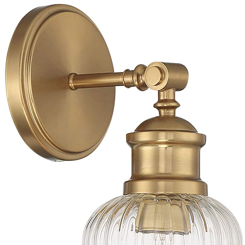 Image 2 Savoy House Meridian 5" Wide Natural Brass 1-Light Wall Sconce more views