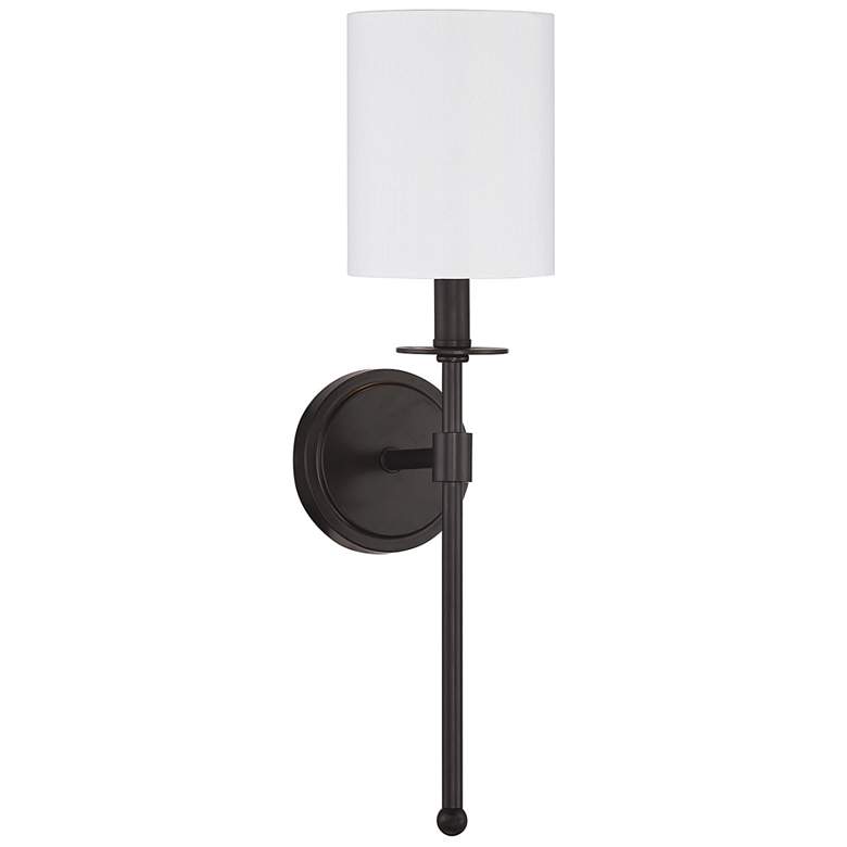 Image 1 Savoy House Meridian 5" Wide Oil Rubbed Bronze 1-Light Wall Sconce