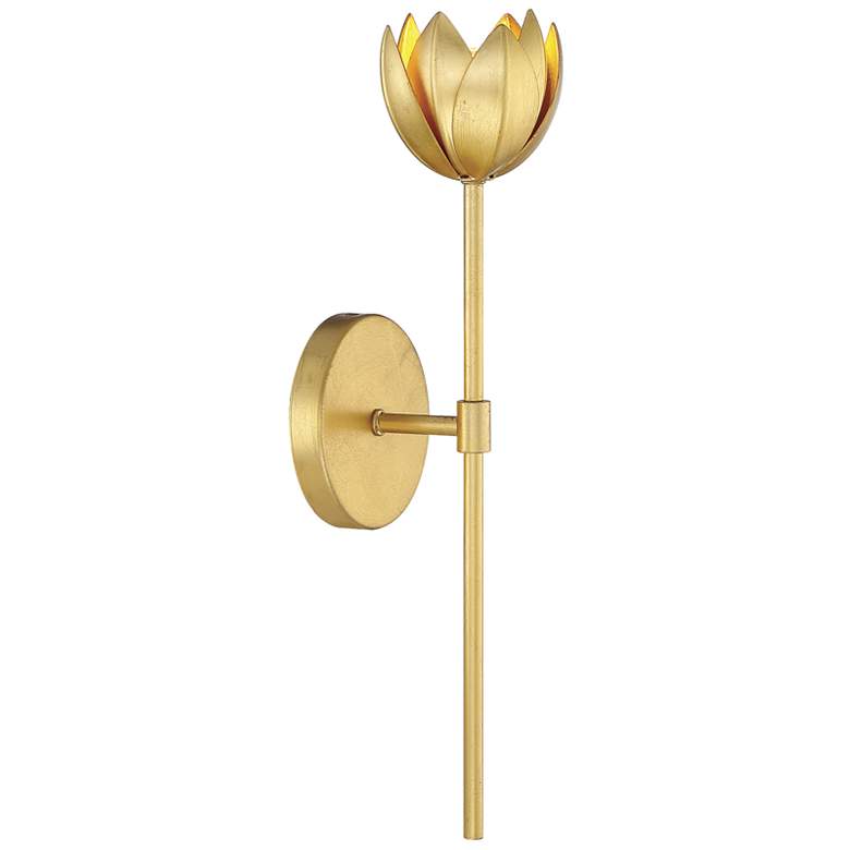 Image 1 Savoy House Meridian 5" Wide True Gold 1-Light Wall Sconce