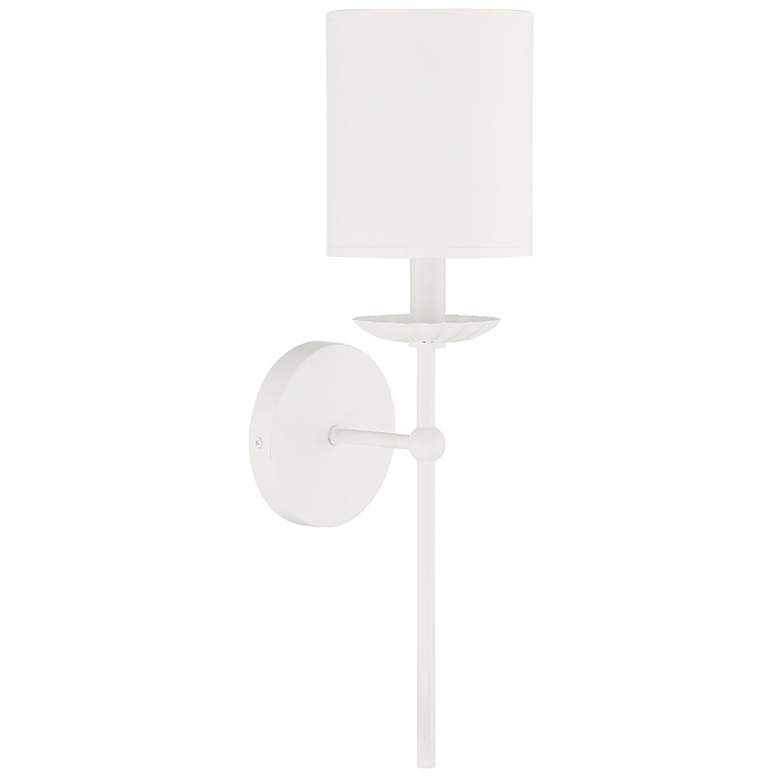 Image 2 Savoy House Meridian 5" Wide White 1-Light Wall Sconce more views
