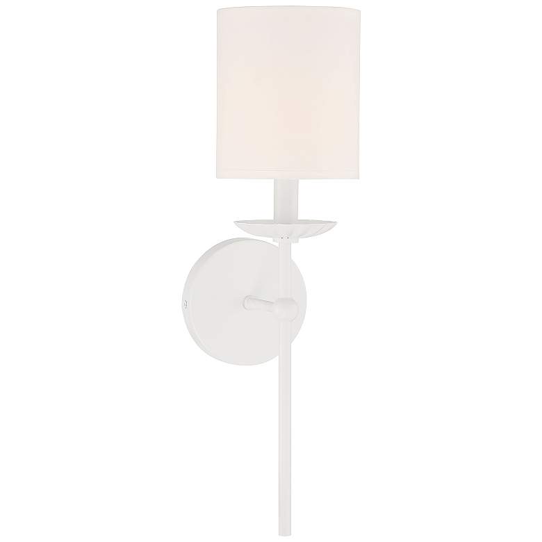 Image 4 Savoy House Meridian 5" Wide White 1-Light Wall Sconce more views