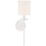 4_Savoy House Meridian 5" Wide White 1-Light Wall Sconce more views