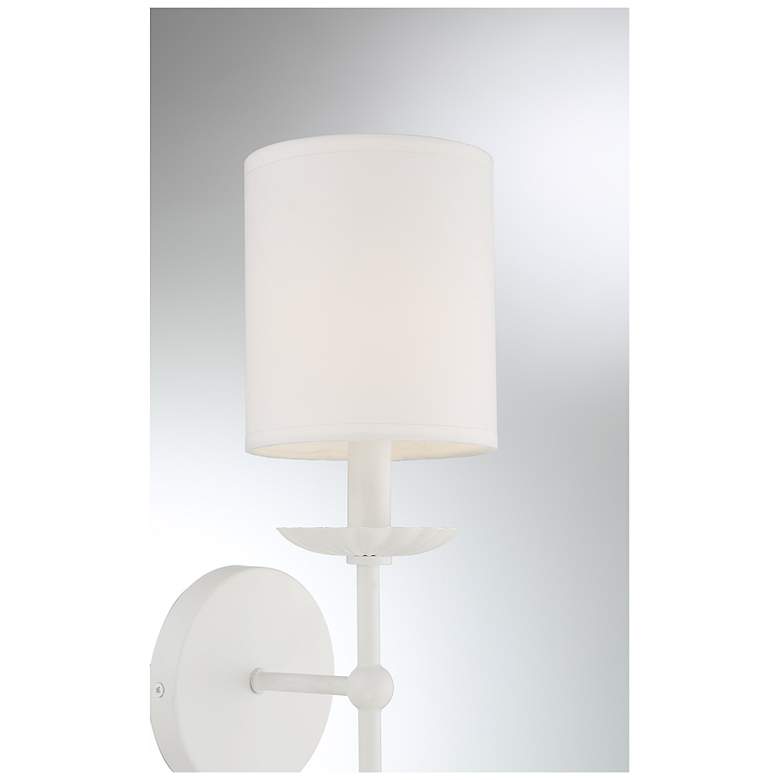 Image 6 Savoy House Meridian 5" Wide White 1-Light Wall Sconce more views